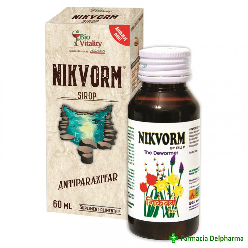 Nikvorm sirop x 60 ml, Bio Vitality