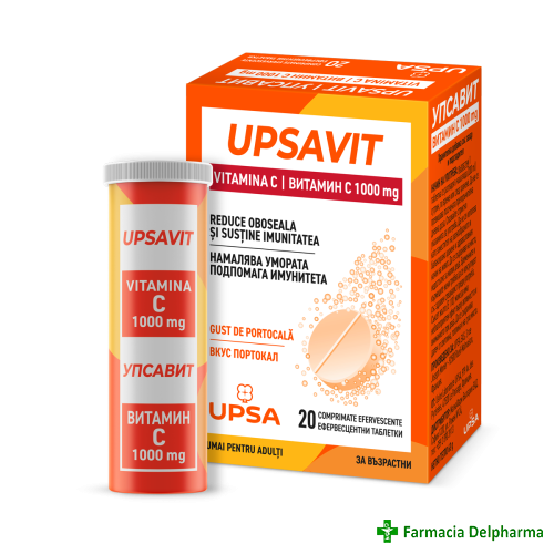 Upsavit vitamina c 1000 mg x 20 compr. eff.
