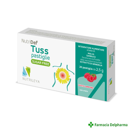 NutriDef Tuss zmeura fara zahar x 20 pastile, Nutrileya