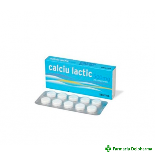 Calciu Lactic x 20 compr., Zentiva