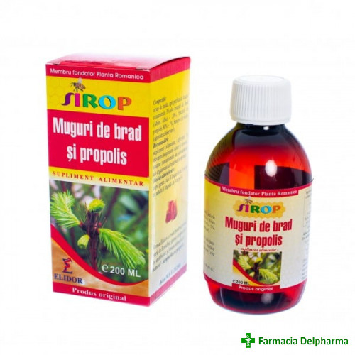 Sirop Brad + Propolis x 200 ml, Elidor