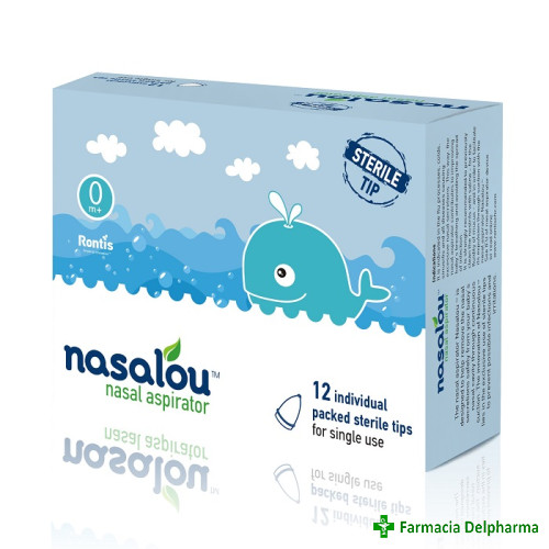 Nasalou aspirator nazal refill varfuri sterile x 12 buc (ean: 1618)