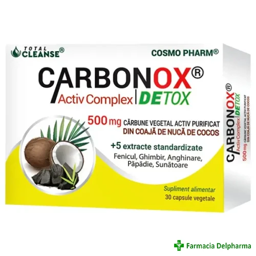 Carbonox Activ Complex Detox Total Cleanse x 30 caps., Cosmopharm