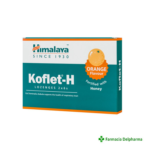 Koflet-H aroma portocale x 12 compr. supt, Himalaya