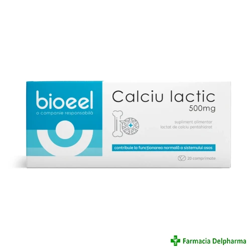 Calciu lactic 500 mg x 20 compr.