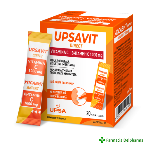 Upsavit direct vitamina c 1000 mg x 20 plicuri