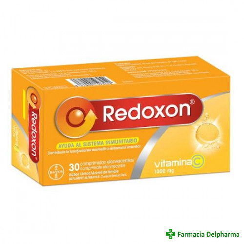 Redoxon Vitamina C 1000 mg aroma lamaie x 30 compr. eff., Bayer