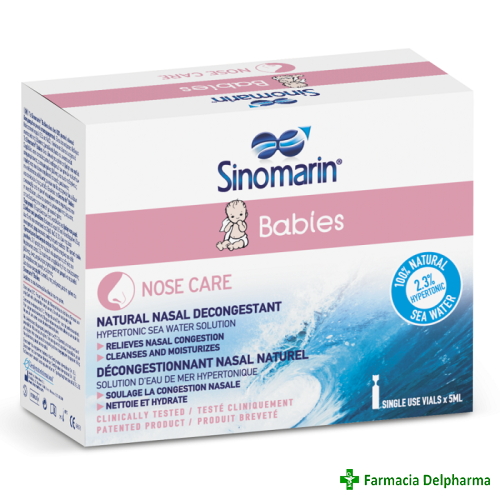 Sinomarin Babies solutie hipertonica 18 fiole x 5 ml, Gerolymatos