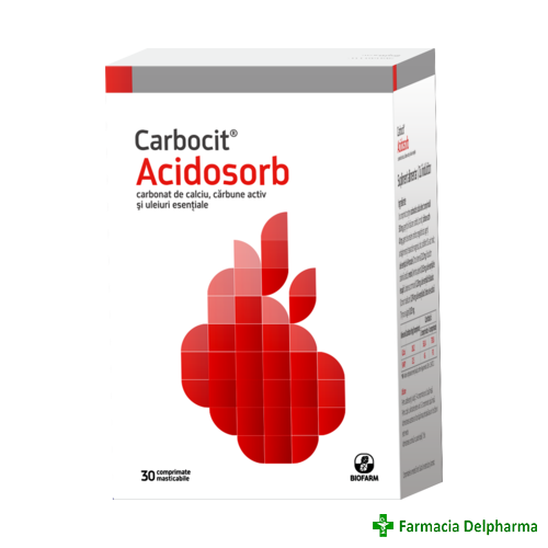Carbocit Acidosorb x 30 compr. mast., Biofarm