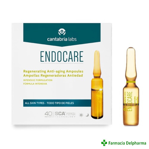 Fiole anti-imbatranire cu efect regenerator Endocare 7 fiole x 1 ml, Cantabria Labs