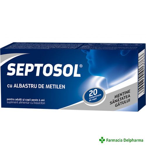 Septosol cu Albastru de Metilen x 20 compr. supt, Biofarm