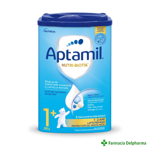 Lapte praf Aptamil Nutri-Biotik 1+, 1-2 ani x 800 g, Nutricia