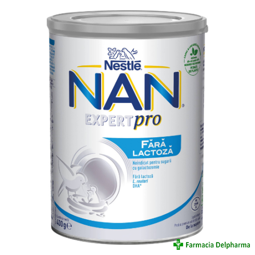Lapte praf NAN EXPERT Pro fara lactoza 0 luni+ x 400 g, Nestle