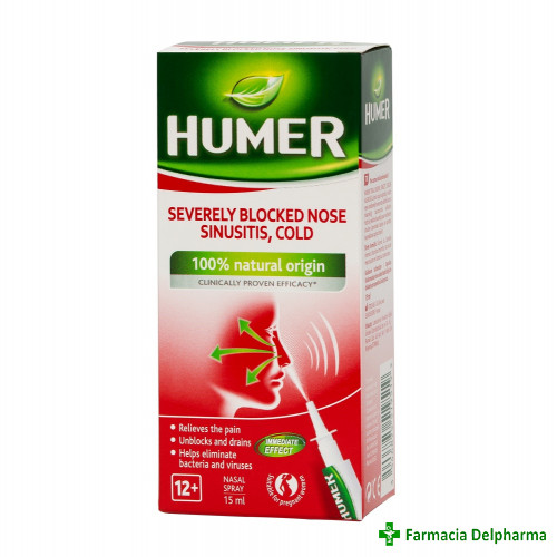 Humer Sinuzita spray nazal x 15 ml, Urgo