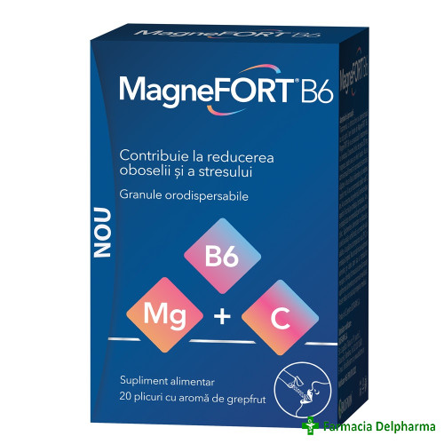 MagneFORT B6 x 20 plicuri, Biofarm