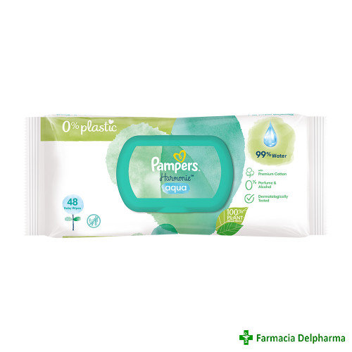 Servetele umede Harmonie Aqua Pure x 48 buc., Pampers