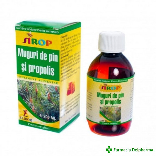 Sirop Pin + Propolis x 200 ml, Elidor