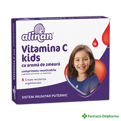 Alinan Vitamina C kids zmeura x 20 compr., Fiterman