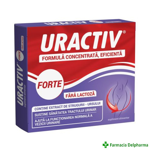 Uractiv Forte fara lactoza x 10 caps., Terapia