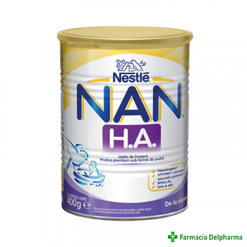 Lapte NAN HA hipoalergenic x 400 g, Nestle