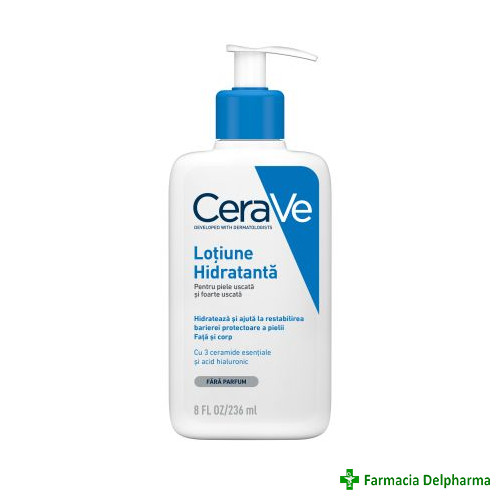 Lotiune hidratanta pentru fata si corp piele uscata/foarte uscata x 236 ml, CeraVe