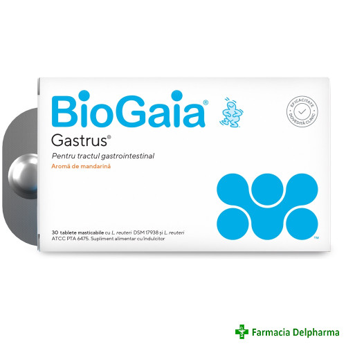 Gastrus aroma mandarina x 30 compr., BioGaia