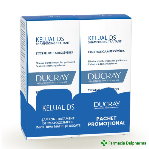 Kelual DS sampon antimatreata Ducray x 100 ml 1+1 (50%), Pierre Fabre