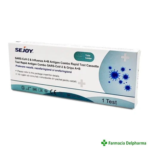Test combo gripa (A+B) + COVID-19 x 1 buc., Sejoy