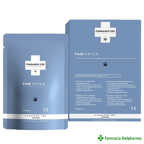 Plasturi contra durerii Pain Patch CBD x 8 plasturi, Cannasen