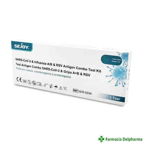 Test combo gripa (A+B) + COVID-19 + RSV x 1 buc., Sejoy