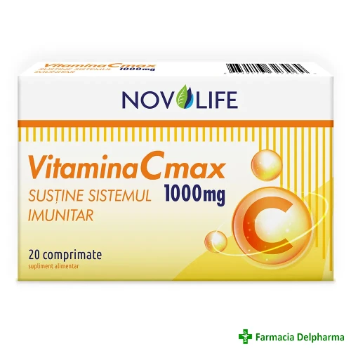 Vitamina C Max 1000 mg x 20 compr., Novolife