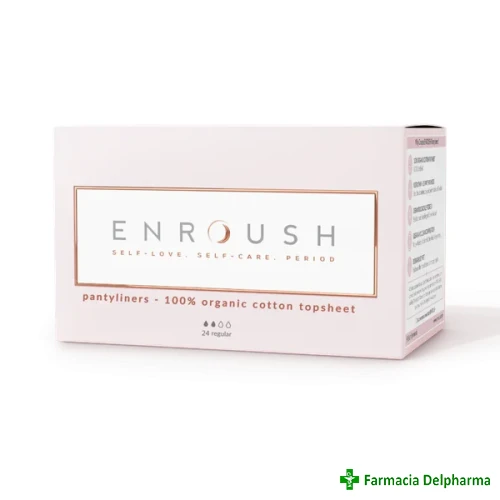 Absorbante bumbac organic Zilnice Ultra Thin x 24 buc., Enroush