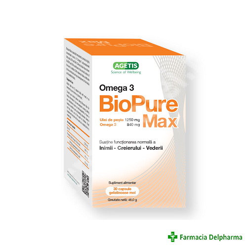 Biopure Max Omega 3 x 30 caps., Agetis