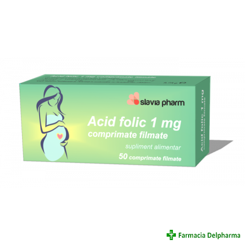 Acid Folic 1mg x 50 compr., Slavia Pharm