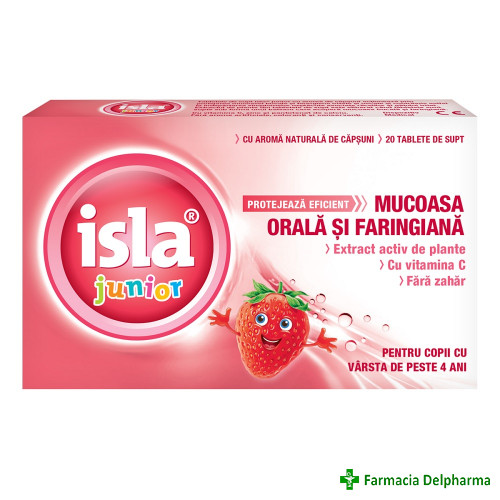 Isla Junior aroma capsuni x 20 compr. supt, Engelhard Arzneimittel
