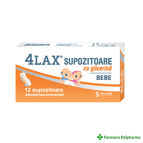 4 lax supozitoare cu glicerina bebe 750mg x 12 supoz.