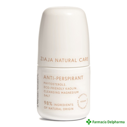 Deodorant roll-on antiperspirant fara saruri de aluminiu (Natural Care) x 60 ml, Ziaja
