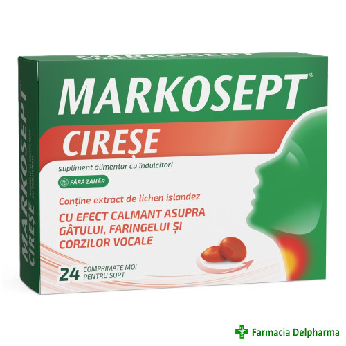 Markosept cirese x 24 compr. moi pentru supt, Fiterman