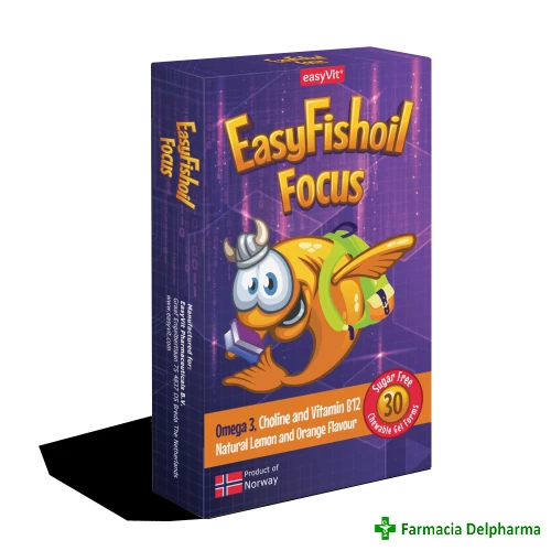 Easy Fishoil Focus x 30 compr. mast., Ropharma