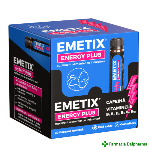 Emetix Energy Plus 20 flacoane x 25 ml, Fiterman