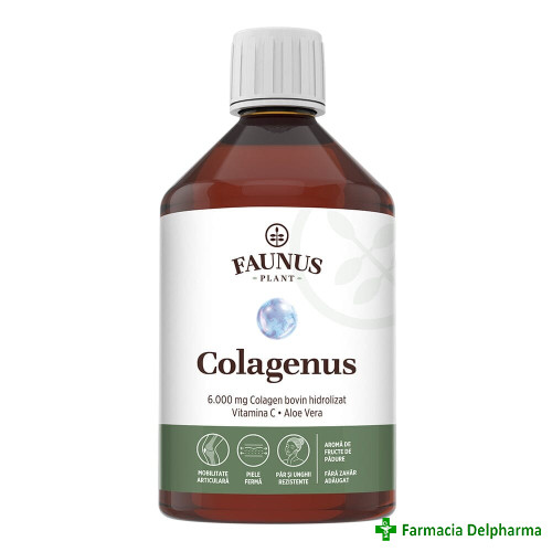 Colagen lichid hidrolizat Colagenus x 500 ml, Faunus Plant