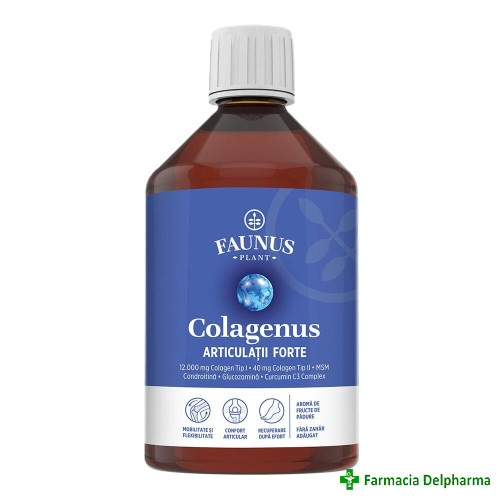Colagen lichid hidrolizat Colagenus Articulatii Forte x 500 ml, Faunus Plant