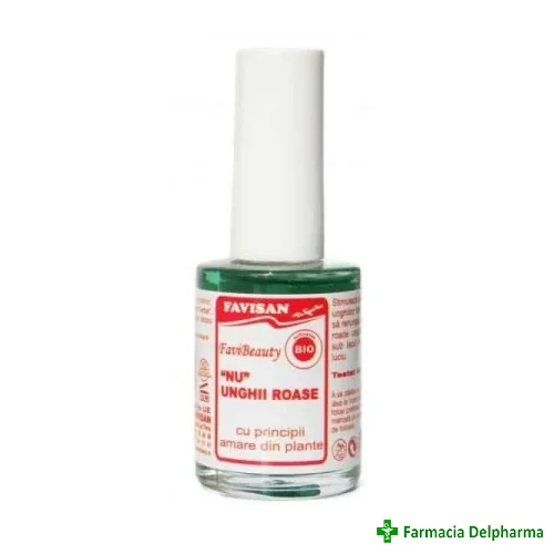 Lac "NU" unghii roase FaviBeauty x 14 ml, Favisan
