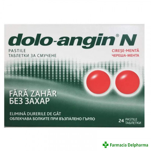 Dolo-Angin fara zahar x 24 compr. supt, Klosterfrau