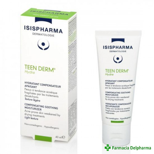 Crema pentru pielea predispusa la acnee Teen Derm Hydra x 40 ml, Isis Pharma