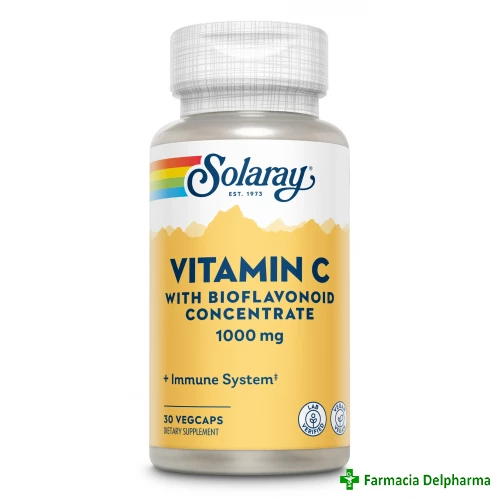 Vitamina C 1000 mg Solaray x 30 caps., Secom