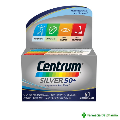 Centrum Silver 50+ de la A la Zinc x 60 compr., GSK