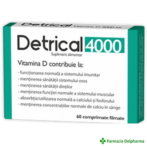 Detrical Vitamina D3 4000UI x 60 compr., Zdrovit