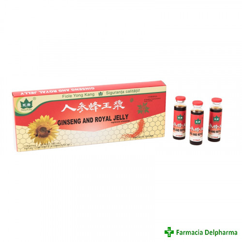 Ginseng & Royal Jelly x 10 fiole, Yong Kang