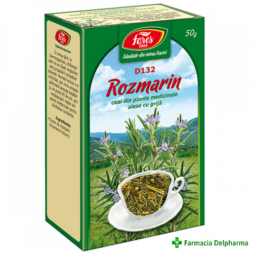 Ceai Rozmarin frunze D132 x 50g, Fares